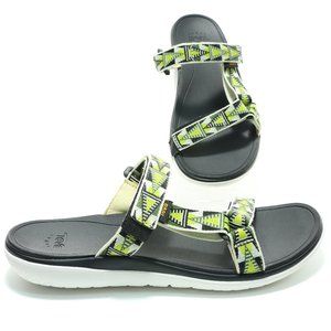 TEVA Terafloat Green & Black Sandal US Women 10.5 Beach Water Vacation Travel